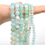 Mint Silk Agate Beads Gemstone Charm for DIY Jewelry Making