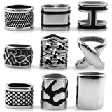 2PCS Stainless Steel Spacer Beads for Men Bracelet DIY Jewelry Making
