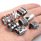 2PCS Stainless Steel Spacer Beads for Men Bracelet DIY Jewelry Making