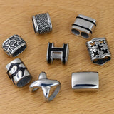 2PCS Stainless Steel Spacer Beads for Men Bracelet DIY Jewelry Making