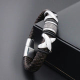 2PCS Stainless Steel Spacer Beads for Men Bracelet DIY Jewelry Making