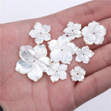 Mother of Pearl Shell Flower Charms for Jewelry Making