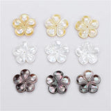 Mother of Pearl Shell Flower Charms for Jewelry Making
