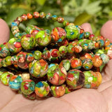 Colorful Sea Sediment Jaspers Turquoises Stone Beads 4/6/8/10mm