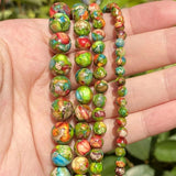 Colorful Sea Sediment Jaspers Turquoises Stone Beads 4/6/8/10mm
