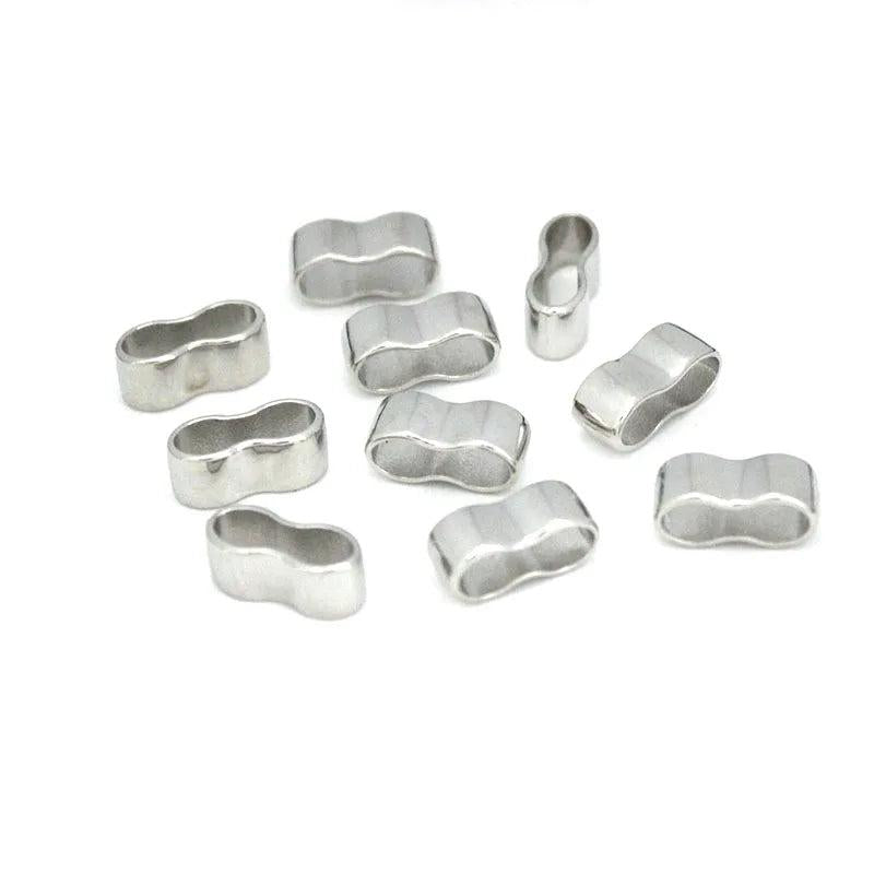 30PCS Slider Spacer Charms Beads Metal Large Hole Beads for DIY Jewelry Making