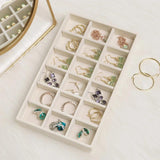 Velvet Jewelry Box Display Tray Drawer Storage Holder for Ring Earrings Necklace