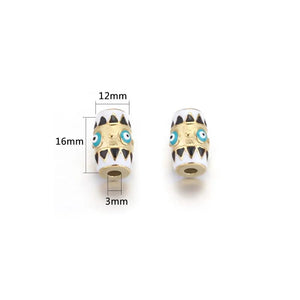 2pcs Stainless Steel Evil Eye Beads Charm for DIY Jewelry