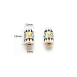 2pcs Stainless Steel Evil Eye Beads Charm for DIY Jewelry