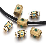 2pcs Stainless Steel Evil Eye Beads Charm for DIY Jewelry