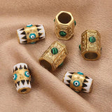 2pcs Stainless Steel Evil Eye Beads Charm for DIY Jewelry