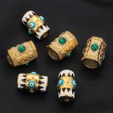 2pcs Stainless Steel Evil Eye Beads Charm for DIY Jewelry