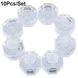 10Pcs Acrylic Transparent Jewelry Packaging Box - Wedding Woman Jewelry Box