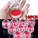 10Pcs Acrylic Transparent Jewelry Packaging Box - Wedding Woman Jewelry Box
