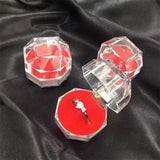 10Pcs Acrylic Transparent Jewelry Packaging Box - Wedding Woman Jewelry Box
