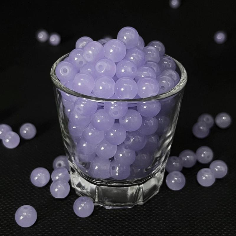 8mm Round Glass Beads for DIY Bracelet Necklace - Crafting Accessories