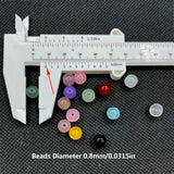 8mm Round Glass Beads for DIY Bracelet Necklace - Crafting Accessories