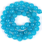 Faceted Jades Chalcedony Round Beads 4-12mm