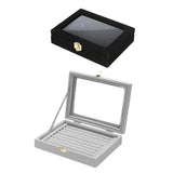 Leather Double Layer Jewelry Box Travel Case Bag