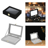 Leather Double Layer Jewelry Box Travel Case Bag