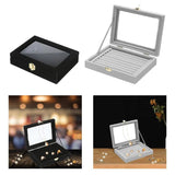 Leather Double Layer Jewelry Box Travel Case Bag