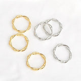 3pc 14K Clad Double Spiral Closed Ring Pendant Jewelry DIY Materials
