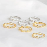 3pc 14K Clad Double Spiral Closed Ring Pendant Jewelry DIY Materials