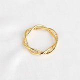 3pc 14K Clad Double Spiral Closed Ring Pendant Jewelry DIY Materials
