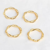 3pc 14K Clad Double Spiral Closed Ring Pendant Jewelry DIY Materials