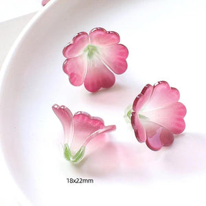 2pc 18*22mm Simulated Perforated Horn Flower DIY Hand Jewelry Hair Accessories