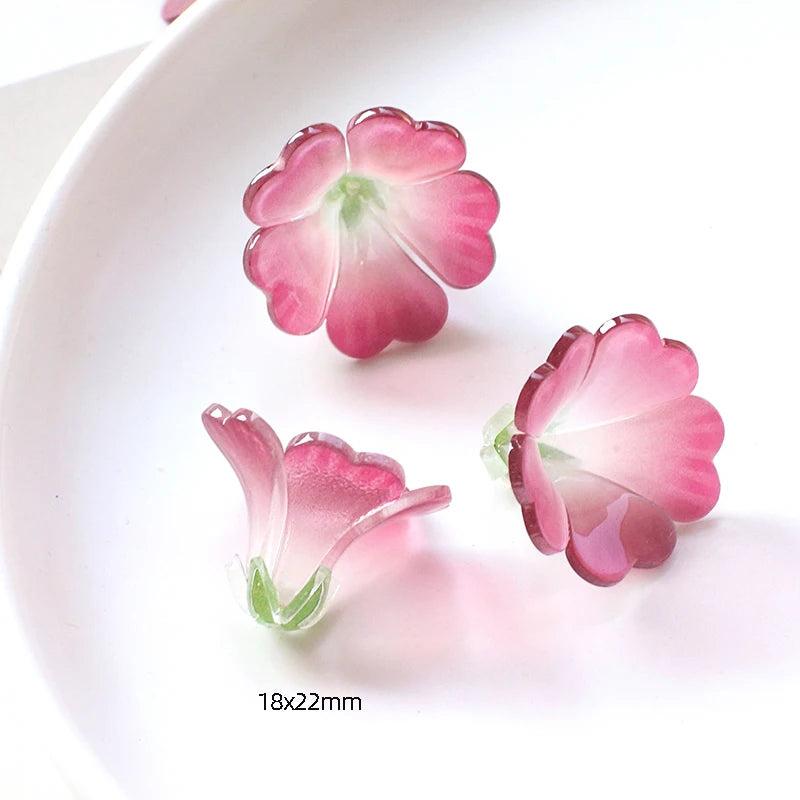 2pc 18*22mm Simulated Perforated Horn Flower DIY Hand Jewelry Hair Accessories