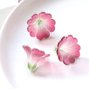 2pc 18*22mm Simulated Perforated Horn Flower DIY Hand Jewelry Hair Accessories