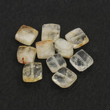 10pcs AAA Faceted Square Bead Natural Stone Amazonite Citrine Apatite Amethyst
