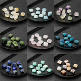10pcs AAA Faceted Square Bead Natural Stone Amazonite Citrine Apatite Amethyst
