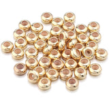 20pcs 4-10mm Copper Beads DIY Bracelet Necklace Large Hole Beads
