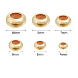 20pcs 4-10mm Copper Beads DIY Bracelet Necklace Large Hole Beads