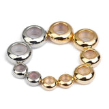 20pcs 4-10mm Copper Beads DIY Bracelet Necklace Large Hole Beads