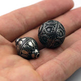 Vintage Stainless Steel Big Ball Beads DIY Charms for Jewelry Making