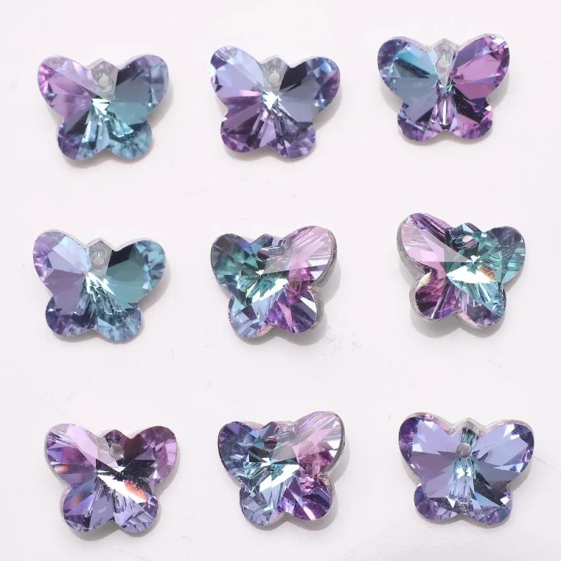 20Pcs/Lot Crystal Heart Pendant 14mm Charms Glass Beads For Jewelry Making