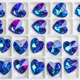 20Pcs/Lot Crystal Heart Pendant 14mm Charms Glass Beads For Jewelry Making