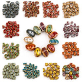 20pcs Colorful Ceramic DIY Beads Unique Shape Scattered Beads Glaze Bead 12x17mm