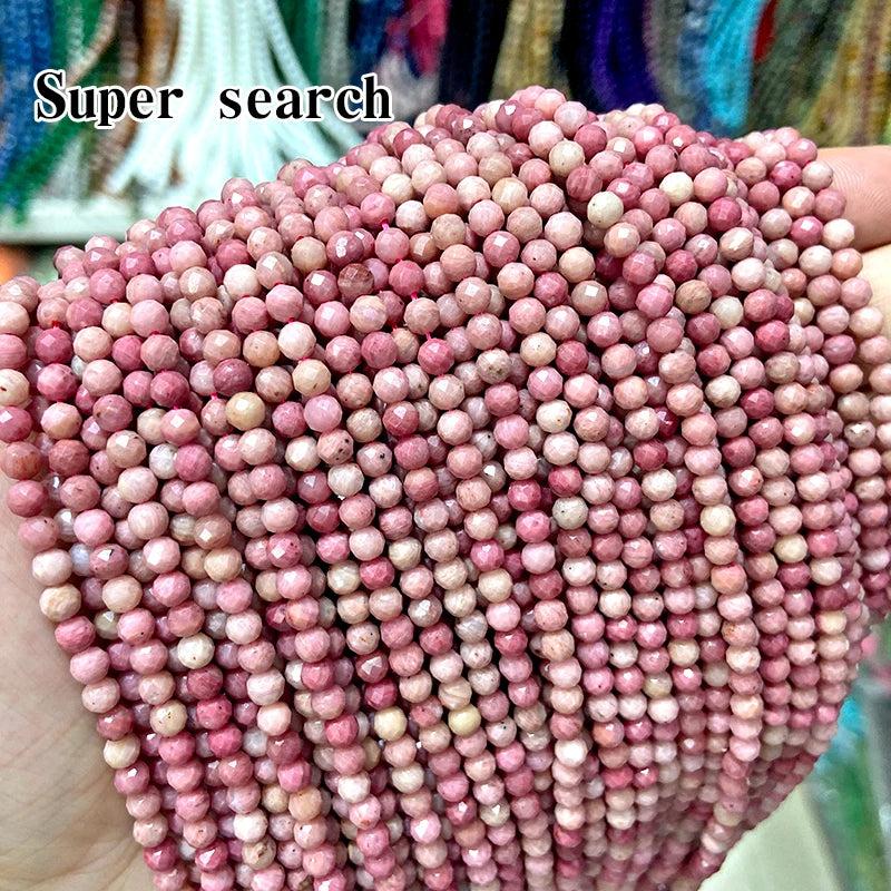 Red Rhodonite Faceted Small Beads 2 3 4MM for Jewelry Making