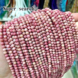 Red Rhodonite Faceted Small Beads 2 3 4MM for Jewelry Making