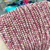 Red Rhodonite Faceted Small Beads 2 3 4MM for Jewelry Making
