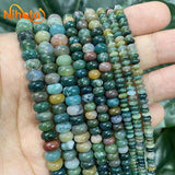 Indian Agates Rondelle Round Spacer Loose Beads 4/6/8mm