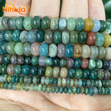 Indian Agates Rondelle Round Spacer Loose Beads 4/6/8mm