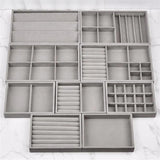 Portable Velvet Jewelry Ring Display Box Organizer