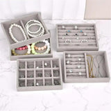 Portable Velvet Jewelry Ring Display Box Organizer