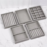 Portable Velvet Jewelry Ring Display Box Organizer