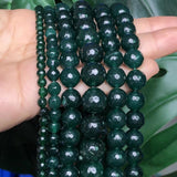 Faceted Green Chalcedony Jades Stone Beads for DIY Charm Bracelet